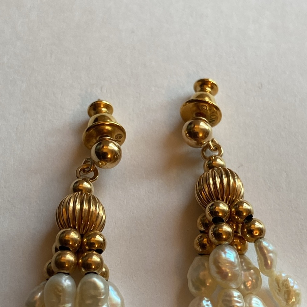 14K Mikimoto Pearl chandelier earrings - Picture 4 of 11